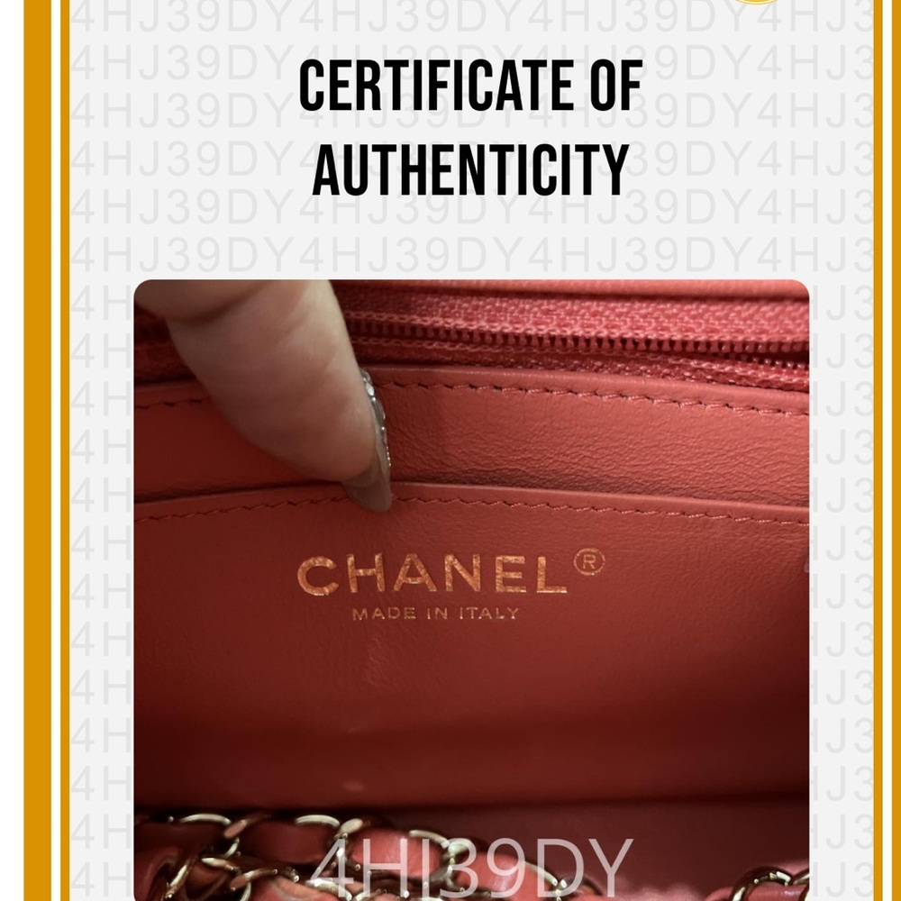 Chanel Red Chevron Mini Square Flap Bag - Picture 12 of 12